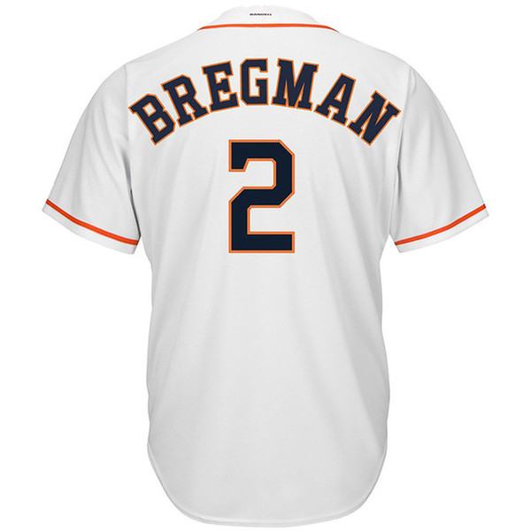 2 Bregman 4 Springer Jersey Men's Baseball Jerseys Houston Navy White Grey