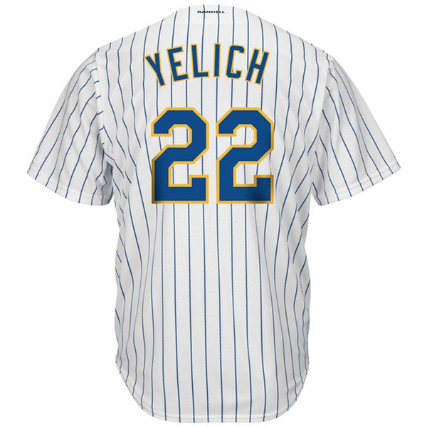 22 Yelich Jersey Men's Jerseys Milwaukee Nave White Alternate