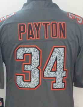 Men's Gray Fashion Static Limited Jerseys Hot Fashionable sleeve cheap sell Free shippin #34 PAYTON is the best player in the world