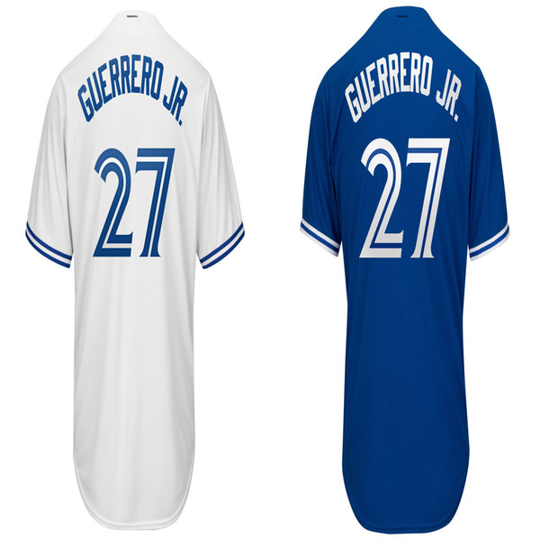 27 Guerrero Jr. Jersey Men's Baseball Jerseys Toronto White Blue