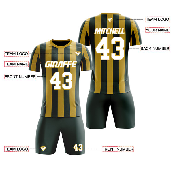 Men Custom Soccer Jersey Football Uniform for Boys Kit Form Set Sports Tracksuit