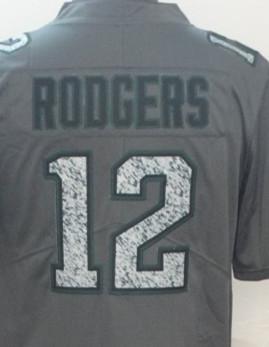 New Men's Gray Fashion Static Limited Jerseys Hot Fashionable sleeve cheap sell Free shippin #12 RODGERS is the best player in the world