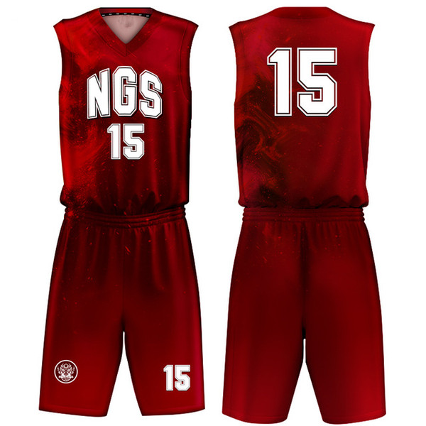 100% Polyester Cheap High-quality Basketball uniform Wholesale Comfortable Breathable Basketball Kits