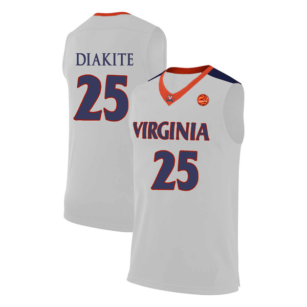 Nigel Johnson Stitched Navy Virginia Cavaliers Kody Stattmann Ralph Sampson Sean Singletary Trevon Gross Jr. Men's White College Jersey