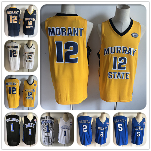 NCAA 12 Ja Morant jersey jersey Murray State University jersey 12 Ja Morant jerseys Duke 1 Zion Williamson jerseys