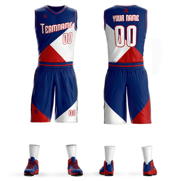 2019 new full sublimation custom clothing basketball clothing quick-drying variety of sleeveless suit casual wear