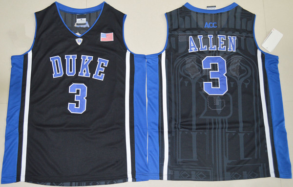 Jayson Tatum Duke Blue White Black Devils Grayson Allen Stitched Men's Zion Williamson College Basketball Jersey