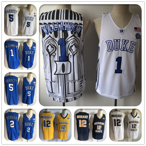 NCAA 1 Zion Williamson jersey Duke Blue Devils jerseys 5 RJ Barrett 2 Cameron Reddish