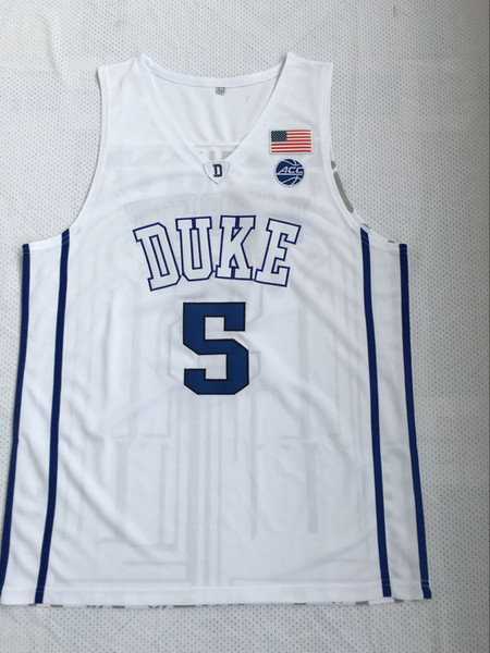 The NCAA duke. R.J. Barrett blue and white embroidered jerseys promote high quality basketball breathable sweat jerseys