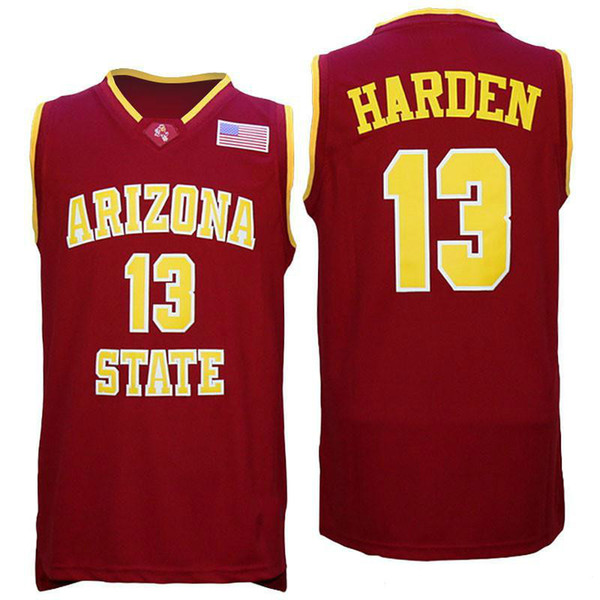 2019 NCAA jersey Arizona State 13 james jerseys harden Sun Devils jersey Indiana State University larry 33 bird