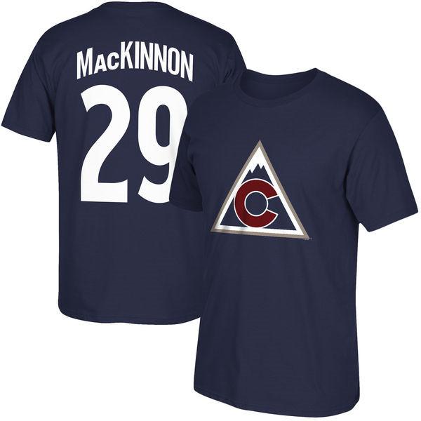 Colorado Avalanche 29 Nathan MacKinnon Distressed Team Logo Tri-Blend T-Shirt Hockey Jerseys 2019 Men's short shirts free shipping Wholesale