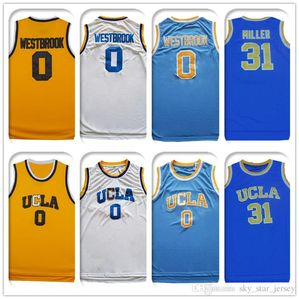 westbrook jerseys NCAA jersey UCLA 0 russell jersey westbrook Reggie 31 Miller jerseys University of California Los Angeles