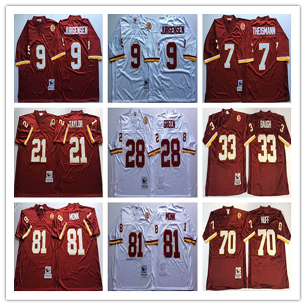 NCAA 9 Sonny Jurgensen Sean Taylor 44 John Riggins 68 Russ Grimm 70 Sam Huff Sammy 2018 Top Men jerseys White football Jerseys Wholesale