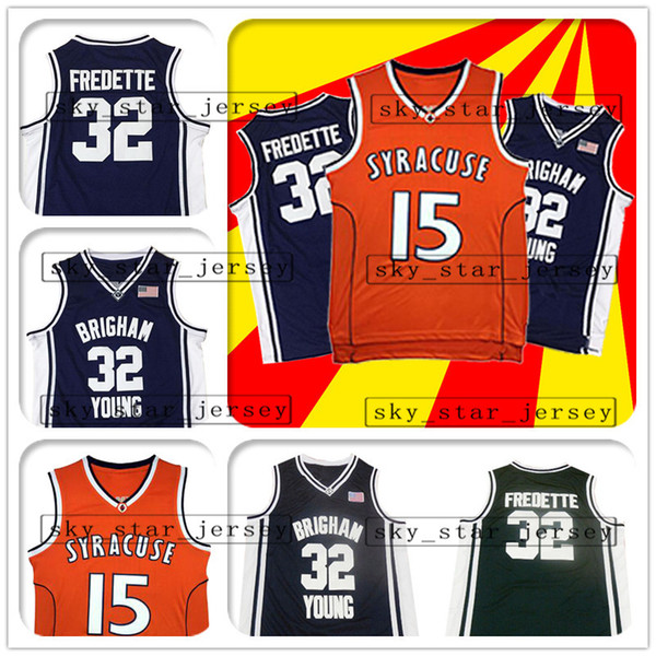 NCAA jersey Brigham Young 32 Jimmer Fredette jerseys Maryland University 34 Leonard Bias Syracuse Carmelo 15 Anthony jersey