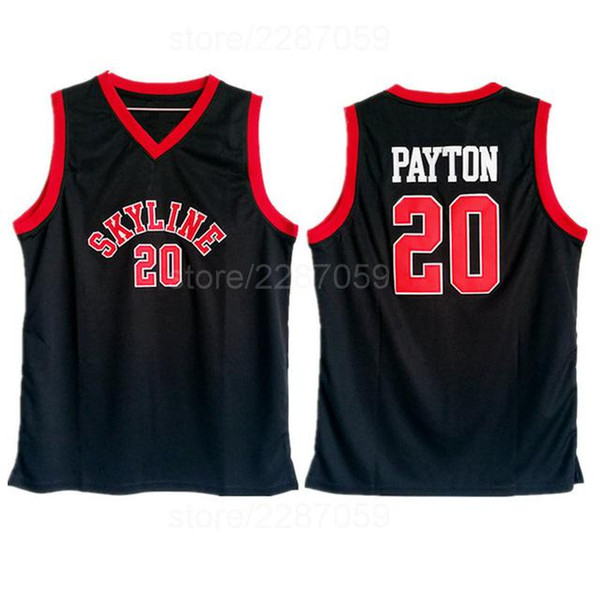 Skyline High School Basketball Jerseys Cheap Black 20 Gary Payton Jersey Men Color Stitched And Embroidery Top Quality