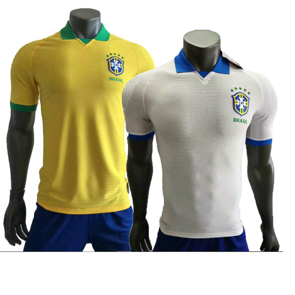 Brazil Soccer Jersey Home Men 2019 2020 Brazil Jersey 19 20 Marcelo Casemiro Willian Firmino G.Jesus P.Coutinho Custom Player version Brasil