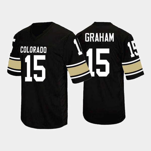 Chris Graham Stitched Men's Colorado Buffaloes Devin Ross George Frazier James Stefanou Black College Football Jersey