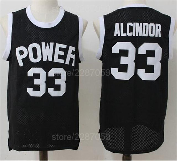 St Joseph CT Power 33 Lewis Alcindor Jr High School Basketball Jerseys Alcindor Uniforms Stitched Top Quality On Sale