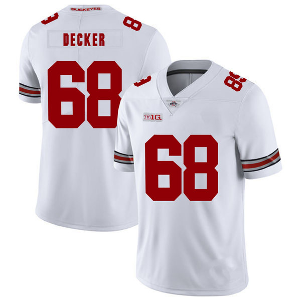 Ryan Shazier #2 Stitched Mens Ohio State Buckeyes Taylor Decker #68 White Black Red NCAA College Jersey