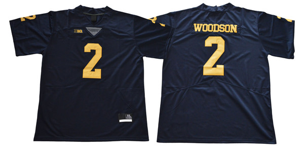 Tom Brady Mens Michigan Wolverines Navy Blue Charles Woodson White Yellow NCAA College Jersey