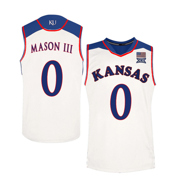 Frank Mason III Stitched Kansas Jayhawks Lagerald Vick Sam Cunliffe Men's Devonte Graham Sviatoslav Mykhailiuk College Basketball Jersey