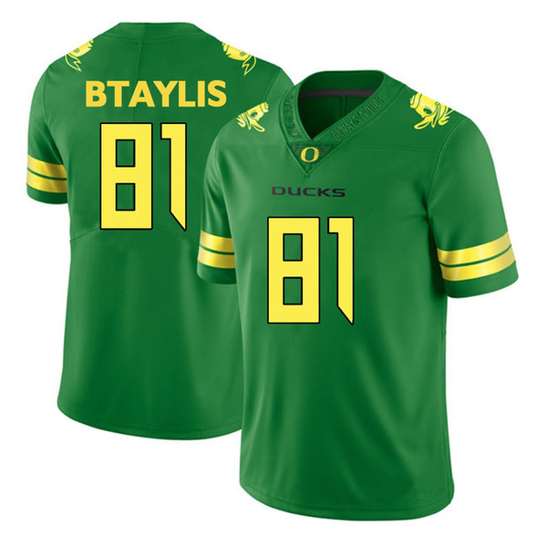 Evan Baylis #81 Stitched Mens Oregon Ducks LeGarrette Blount #9 Dion #96 Apple Green White Black Yellow NCAA College Jersey