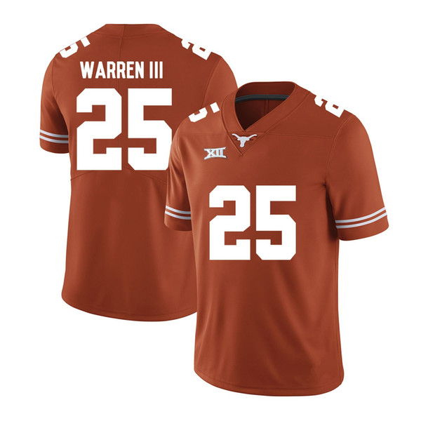 Chris Warren III Stitched Mens Texas Longhorns Earl Thomas Duke Thomas Fozzy Whittaker Armanti Foreman White Orange NCAA College Jersey