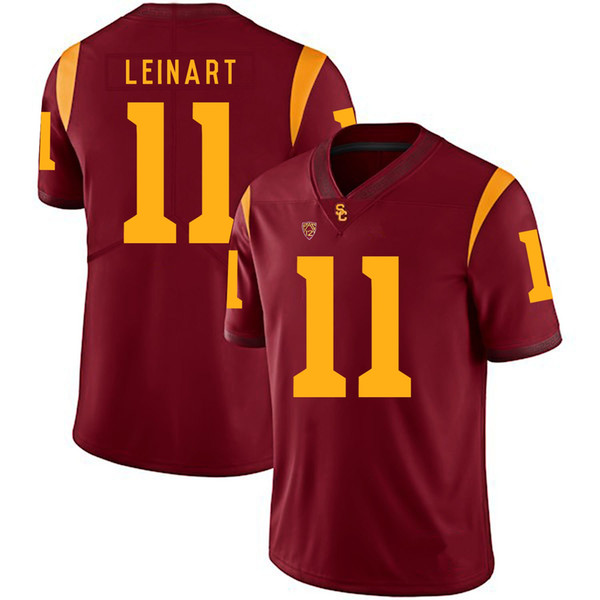 Matt Leinart Stitched Mens USC Trojans Ronald Jones II Robert Woods Any Name/Blank White Red NCAA College Jersey