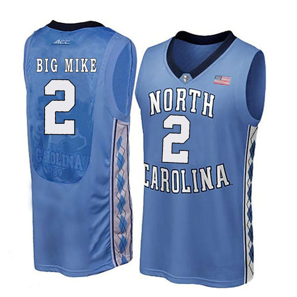 Aaron Rohlman Stitched North Carolina Tar Heels Brice Johnson BIG MIKE BARTON Men's White College Jersey