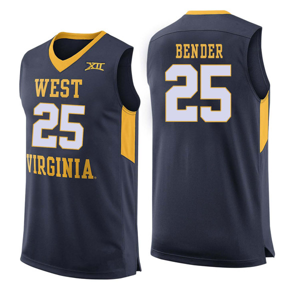 Maciej Bender Stitched Mens West Virginia Mountaineers Wesley Harris White Teddy Allen Navy Sagaba Konate Yellow College Jersey