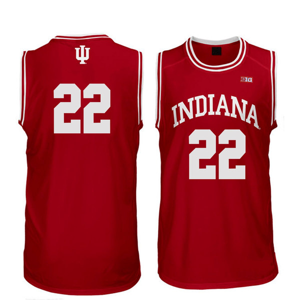 Clifton Moore Stitched Mens Indiana Hoosiers Zach McRoberts Freddie McSwain Jr. De'Ron Davis Red White College Jersey