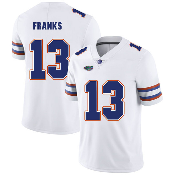 Feleipe Franks Stitched Mens Florida Gators John Brantley Jack Youngblood Blue White Orange NCAA College Jersey