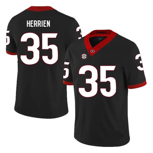 Brian Herrien Stitched Mens Georgia Bulldogs Chris Conley Brice Ramsey Red White Black NCAA College Jersey