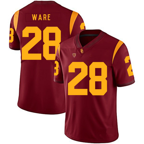 Antwaun Woods #99 Stitched Mens USC Trojans Carson Palmer #3 Adoree' Jackson #2 Aca'Cedric Ware #28 White Red NCAA College Jersey