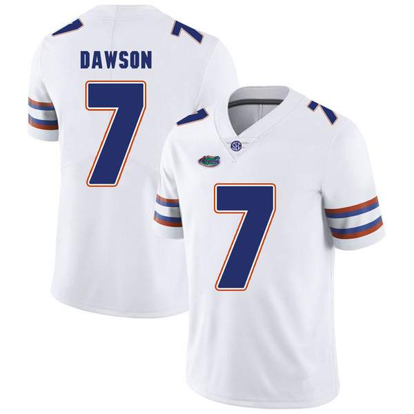 Duke Dawson Stitched Mens Florida Gators Emmitt Smith Eddy Pineiro Blue White Orange NCAA College Jersey