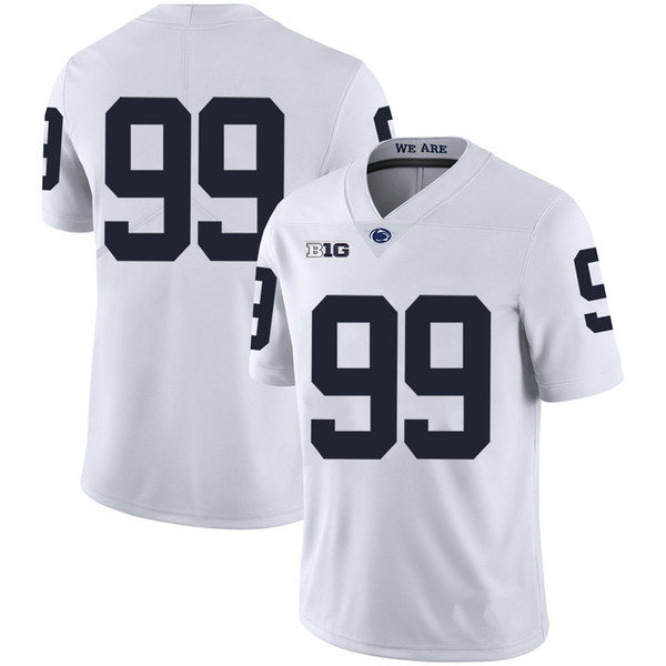 Austin Johnson Stitched Mens Penn State Nittany Lions Cameron Wake Brandon Bell Billy Fessler White Navy Blue NCAA College Jersey