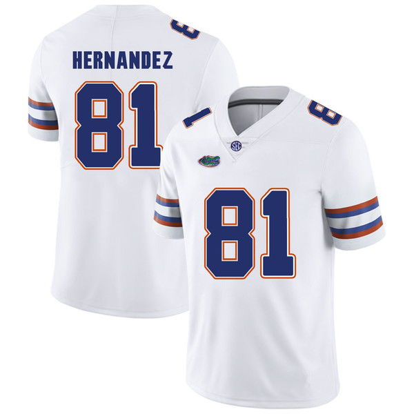 Aaron Hernandez Stitched Mens Florida Gators Adarius Lemons Any Name Blue White Orange NCAA College Jersey