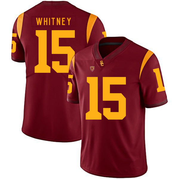 Javorius Allen #37 Stitched Mens USC Trojans JT Daniels #18 Josh Shaw #6 Isaac Whitney #15 White Red NCAA College Jersey