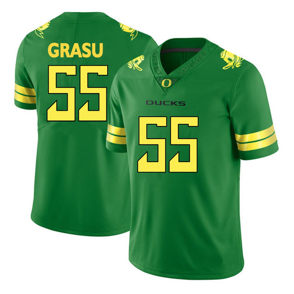 Hroniss Grasu #55 Stitched Mens Oregon Ducks Jake Fisher #75 Kiko Alonso #47 Green White Black Yellow NCAA College Jersey