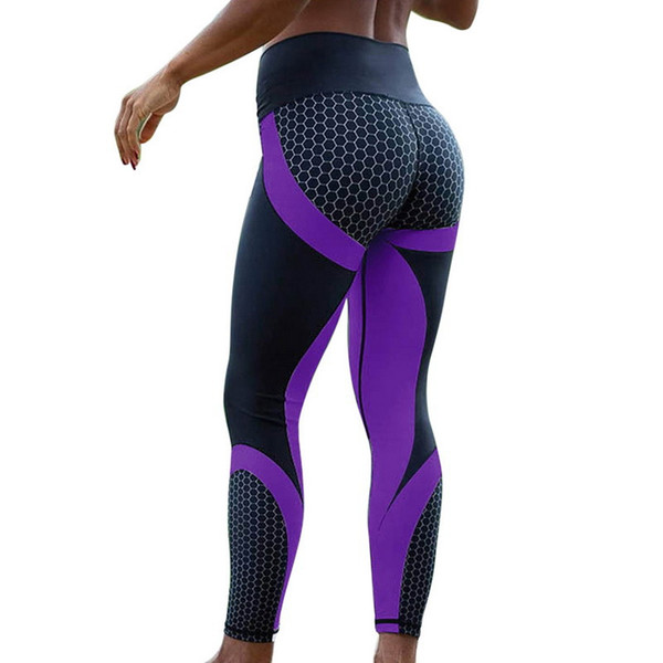 New Fitness Sport leggings Women Mesh Print High Waist Legins Femme Girls Workout Yoga Pants Push Up Elastic Slim Pants