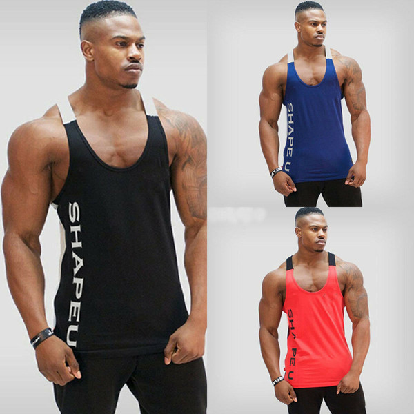 Gym Men's Muscle Sleeveless Tank Top Tee T-Shirt Fitness Bodybuilding Sport Vest