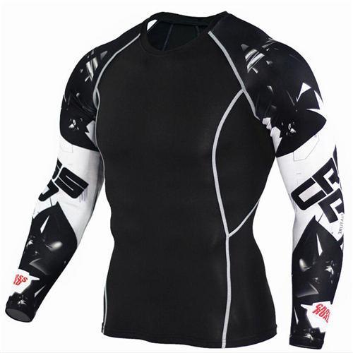 Trends T-shirt Wolf 3D Printed Compression Men Fitness Workout Running Shirt Breathable Long Sleeve Sport Rashgard New Gym Cycling Clothing