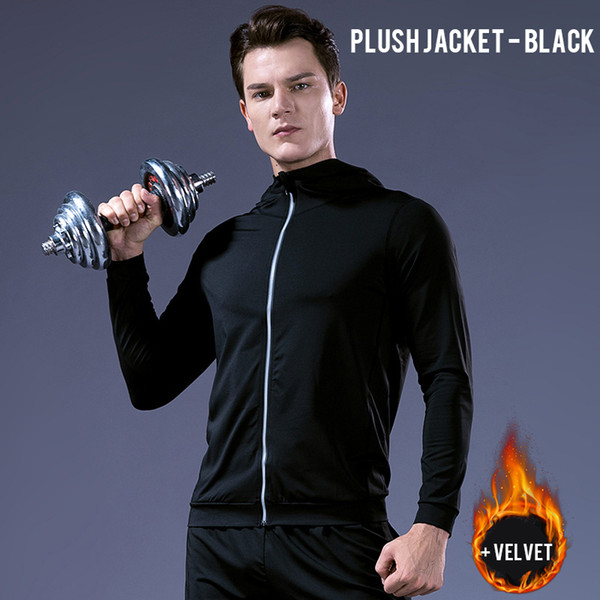 BINTUOSHI 2019 New Men's Sport Jackets Keep Warm Long Sleeve Jacke Fitness Exercise Training Thickening Sports Soft Loose Coat