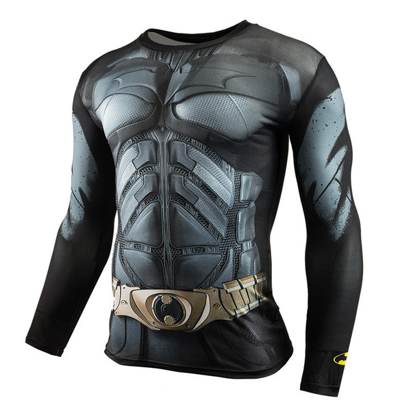 3D Punisher Running Shirt Men T-shirt Long Sleeve Compression Shirts Gym T-shirt Fitness Sport Shirt Men