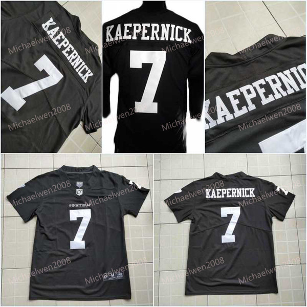 COLIN KAEPERNICK 7 IMWITHKAP JERSEY I M WITH KAP Mens Women Youth Football Jersey Black Stitched High Quality Free Shipping