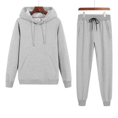 Sports suit male spring and autumn couple models hooded sweater two-piece casual running sportswear long-sleeved jacket