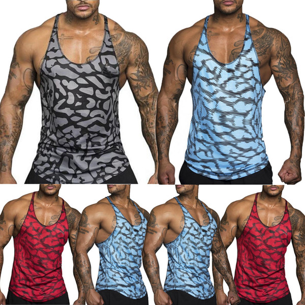 Men Muscle Sleeveless Tank Top Gym T Shirt Sport Fitness Vest Workout Tee