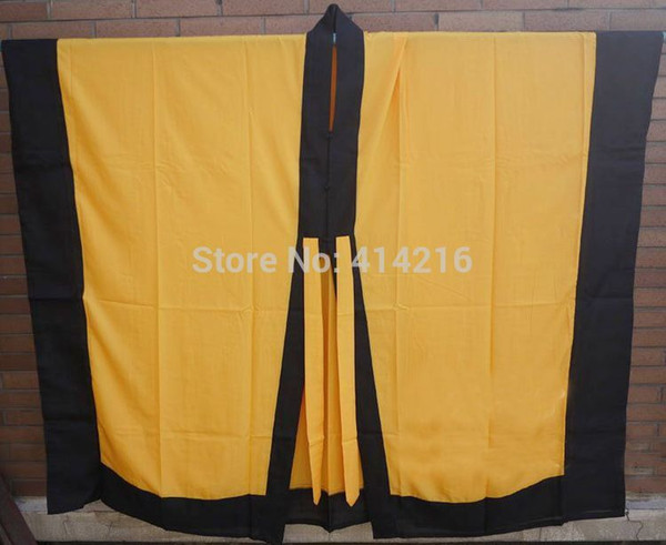 Taoist cassock classics garments uniforms robe clothing Taoism gown yellow