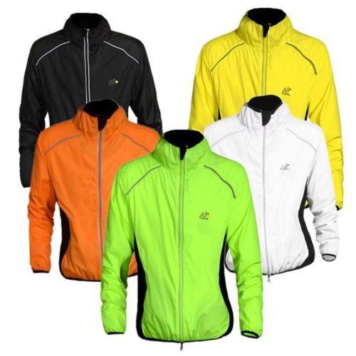 High-Visibility Lightweight Running Jacket Reflective Long Sleeve Packable Rain Coat Outdoor Sports Exercise Training Windproof