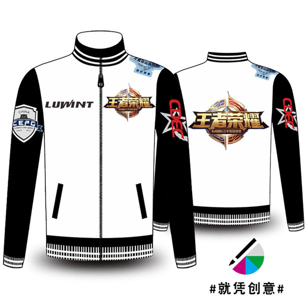 E-sports Tracksuit sportswear Zipper clothing Custom ODM sublimation computer-gaming Competition coat